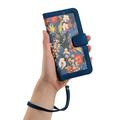 Xiaomi 17T Floral Wallet Case with Card Slots - Dark Blue