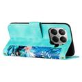 Xiaomi 17T Floral Wallet Case with Card Slots - Green