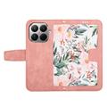 Xiaomi 17T Floral Wallet Case with Card Slots - Pink