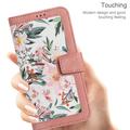 Xiaomi 17T Floral Wallet Case with Card Slots - Pink