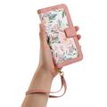 Xiaomi 17T Floral Wallet Case with Card Slots - Pink