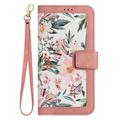 Xiaomi 17T Floral Wallet Case with Card Slots - Pink
