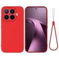 Xiaomi 17T Liquid Silicone Case with Hand Strap - Red