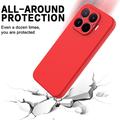Xiaomi 17T Liquid Silicone Case with Hand Strap - Red