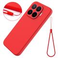 Xiaomi 17T Liquid Silicone Case with Hand Strap - Red