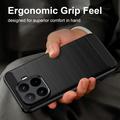 Xiaomi 17T Pro Brushed TPU Case - Carbon Fiber - Black
