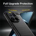 Xiaomi 17T Pro Brushed TPU Case - Carbon Fiber - Black