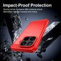 Xiaomi 17T Pro Brushed TPU Case - Carbon Fiber - Red
