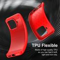 Xiaomi 17T Pro Brushed TPU Case - Carbon Fiber - Red