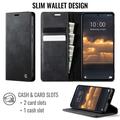 Xiaomi 17T Pro Caseme 033 Calf Texture Wallet Case with RFID Blocking - Black