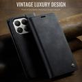 Xiaomi 17T Pro Caseme 033 Calf Texture Wallet Case with RFID Blocking - Black