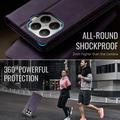 Xiaomi 17T Pro Caseme 033 Calf Texture Wallet Case with RFID Blocking - Purple