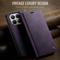 Xiaomi 17T Pro Caseme 033 Calf Texture Wallet Case with RFID Blocking - Purple
