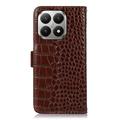 Xiaomi 17T Pro Crocodile Series Wallet Leather Case with RFID - Brown