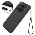 Xiaomi 17T Pro Liquid Silicone Case with Hand Strap - Black