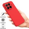Xiaomi 17T Pro Liquid Silicone Case with Hand Strap - Red