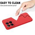 Xiaomi 17T Pro Liquid Silicone Case with Hand Strap - Red