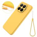 Xiaomi 17T Pro Liquid Silicone Case with Hand Strap - Yellow
