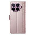 Xiaomi 17T Pro Luxury Quilted Wallet Case - Rose Gold