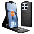 Xiaomi 17T Pro Vertical Flip Case with Stand - Black