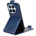 Xiaomi 17T Pro Vertical Flip Case with Stand - Dark Blue