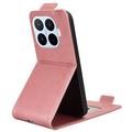 Xiaomi 17T Pro Vertical Flip Case with Stand - Rose Gold