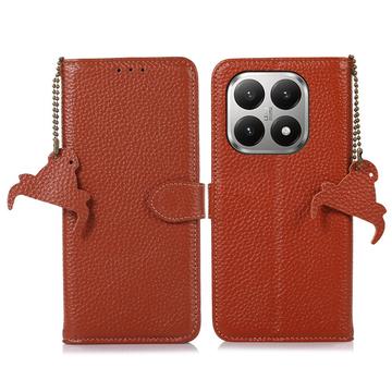 Xiaomi 17T Pro Wallet Leather Case with RFID - Brown