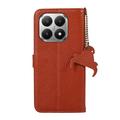 Xiaomi 17T Pro Wallet Leather Case with RFID - Brown