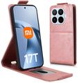 Xiaomi 17T Vertical Flip Case with Stand - Rose Gold