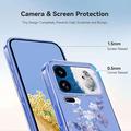 Xiaomi 18 Pro Floral Pattern TPU Case - Purple