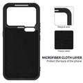 Xiaomi 18 Pro Liquid Silicone Case with Hand Strap - Black