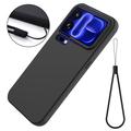 Xiaomi 18 Pro Liquid Silicone Case with Hand Strap - Black