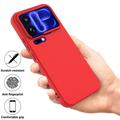 Xiaomi 18 Pro Liquid Silicone Case with Hand Strap - Red