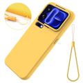 Xiaomi 18 Pro Liquid Silicone Case with Hand Strap - Yellow