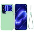 Xiaomi 18 Pro Max Liquid Silicone Case with Hand Strap - Green