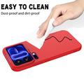Xiaomi 18 Pro Max Liquid Silicone Case with Hand Strap - Red
