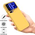 Xiaomi 18 Pro Max Liquid Silicone Case with Hand Strap - Yellow