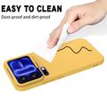 Xiaomi 18 Pro Max Liquid Silicone Case with Hand Strap - Yellow