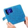 Xiaomi 18 Pro Max Mandala Wallet Case with Wrist Strap - Blue