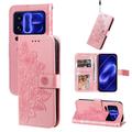 Xiaomi 18 Pro Max Mandala Wallet Case with Wrist Strap - Pink