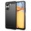 Xiaomi Poco C65/Redmi 13C Brushed TPU Case - Carbon Fiber - Black