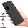 Xiaomi Poco C81 Pro Liquid Silicone Case with Hand Strap - Black