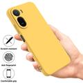 Xiaomi Poco C81 Pro Liquid Silicone Case with Hand Strap - Yellow