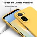 Xiaomi Poco C81 Pro Liquid Silicone Case with Hand Strap - Yellow