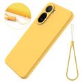Xiaomi Poco C81 Pro Liquid Silicone Case with Hand Strap - Yellow