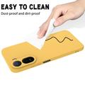 Xiaomi Poco C81 Pro Liquid Silicone Case with Hand Strap - Yellow
