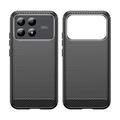 Xiaomi Poco F9 Pro Brushed TPU Case - Carbon Fiber - Black