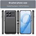 Xiaomi Poco F9 Pro Brushed TPU Case - Carbon Fiber - Black