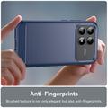 Xiaomi Poco F9 Pro Brushed TPU Case - Carbon Fiber - Blue