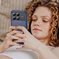 Xiaomi Poco F9 Pro Brushed TPU Case - Carbon Fiber - Blue